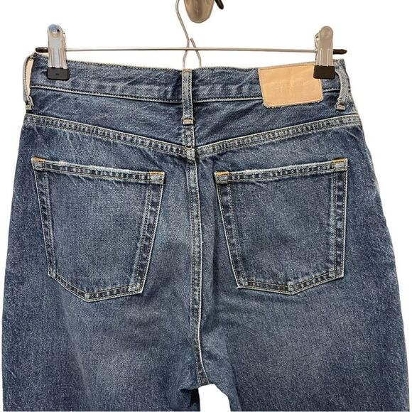 Everlane The Cheeky Ripped Knee Jean Mid Wash Distressed Cropped - Picture 7 of 8